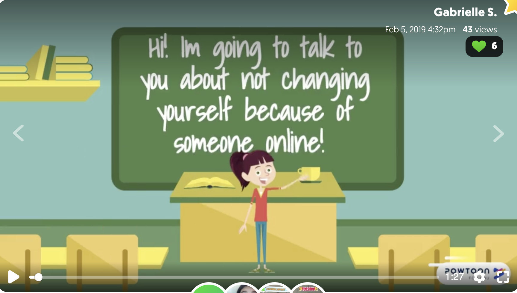 scene from lake shore students' powtoon psas